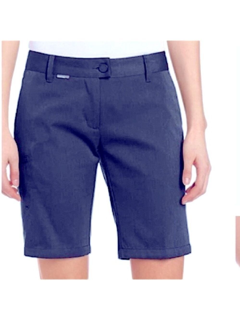 544. ICEBREAKER Vista Shorts. Navy Merino Wool Blend, Denim Look.